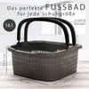 2er Set Fußwanne mit Henkeln, 16l. rechteckig, Anthrazit Produktbild-Vorschau 2