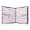 A product image showing two open panels with a brick pattern and text. Produktbild-Vorschau