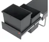 Cestino Hailo 3641522 Tandem salvaspazio 2x 18 litri grigio Anteprima dell’immagine prodotto 3