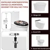 Collage of toilet components and different toilet types. Produktbild-Vorschau