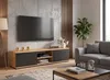 Fernsehschrank TV-Lowboard KING STEHEND Craft Eiche/Schwarz Produktbild-Vorschau 2