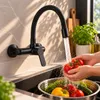 Wandmontierte Küchenarmatur mit flexibler Auslauf, hohe Produktbild-Vorschau 9