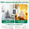 Sztuczna choinka COSTWAY 135 cm, flokowana choinka ze 160 Podgląd zdjęcia produktu 5
