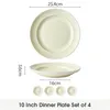 4-teiliges Teller Set aus Keramik Ø25,4 cm– Speise-, Produktbild-Vorschau 2