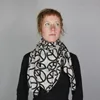 Baumwolltuch - Peace Muster 10 cm beige - schwarz - Produktbild-Vorschau 6