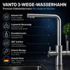 VANTO INOX 3-Wege-Wasserhahn L-Auslauf – Küchenarmatur Produktbild-Vorschau 4