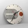 Wanduhr - Rund - Glasuhr - Abstraktion Grafik Linien - Produktbild-Vorschau 4