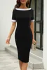 Omgoods – Elegantes Cocktailkleid mit kurzen Ärmeln und Produktbild-Vorschau 3