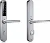 Two smart door handles are shown against a white background. One handle has a digital keypad and a keyhole, while the other has a keyhole and a lever handle. Produktbild-Vorschau