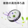 An air filter is shown with purple arrows indicating airflow, capturing viruses, bacteria, and dust particles. Náhľad obrázku produktu