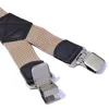Beige Hosenträger Y-Form Herren 4 Clips Produktbild-Vorschau 5