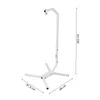 A white metal hammock stand with dimensions indicated. Podgląd zdjęcia produktu