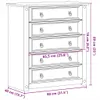 vidaXL Commode Corona 80x40x89 cm pin massif Voir les images du produit 8