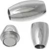 10 Edelstahl Magnetschließen / Magnet-Verschlüsse, oval, 17,5x10mm Produktbild-Vorschau