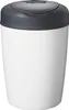 A white diaper pail with a gray lid. Voir les images du produit