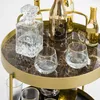 home24 Servierwagen - Keramik / Stahl - Marmor Braun Produktbild-Vorschau 8