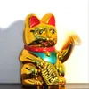 Glückskatze - Maneki-neko - Winkekatze - 13 cm - gold Produktbild-Vorschau 12