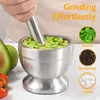 Mörser mit Stößel, 250ml Mörser mit Stößel Edelstahl, 10cm, Produktbild-Vorschau 3