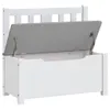 Kinderbank mit Stauraum Weiß und Grau 60x30x55 cm MDF Produktbild-Vorschau 3