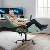 UISEBRT Zelená herní židle Židle k PC stolu s masážní Náhled obrázku produktu 8