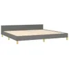 vidaXL Rám postele bez matrace tmavě šedý 200x200 cm látka Náhled obrázku produktu 3