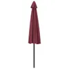 A closed burgundy umbrella on a black pole against a white background. Náhľad obrázku produktu
