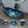 Puluomis umyvadlo skleněné umyvadlo na desku oválné Náhled obrázku produktu 6