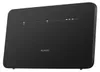 A black Huawei 4G router is shown from a diagonal angle against a black background. Produktbild-Vorschau