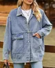 ASKSA Veste en jean pour femmes, bleu, XL Voir les images du produit 2