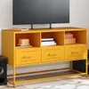 vidaXL TV skrinka horčicovo žltá 100,5x39x60,5 cm oceľ Náhľad obrázku produktu 2