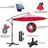 Ombrellone Izrielar 3,5 m rosso con LED: un elemento di Anteprima dell’immagine prodotto 10