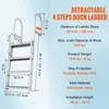 A diagram of a retractable dock ladder with dimensions and specifications. Náhled obrázku produktu