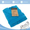Celodoro Kinder Bademantel mit Kapuze Baumwolle - Blau Produktbild-Vorschau 4