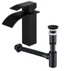 Waschtischarmatur Wasserfall mit Siphon Pop Up Produktbild-Vorschau 1