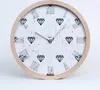 Holzuhr 25fi cm wanduhr - weiße Spitzen - Diamanten Produktbild-Vorschau 1