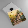 Wanduhr - Quadrat - Glasuhr - Garten Blumen Sommer - Produktbild-Vorschau 2