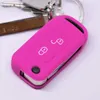Auto Schlüssel Hülle Silikon Schutz Cover Pink kompatibel Produktbild-Vorschau 2