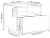 vidaXL Nachttisch mit LED-Leuchten Räuchereiche 40x39x37 cm Produktbild-Vorschau 8