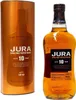 A bottle of Jura 10 Year Old Single Malt Scotch Whisky and its gift tube are displayed side-by-side against a white background. Produktbild-Vorschau