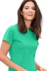 Einfaches Damen-T-Shirt, 100% Baumwolle, unbedruckt, Produktbild-Vorschau 1