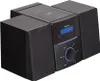 A black Denver MCA-240 compact micro system with CD player, FM radio, dual alarm, and remote control is shown against a white background. Náhled obrázku produktu