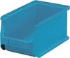 A blue plastic storage bin is shown against a white background. Produktbild-Vorschau