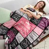 Gemusterte Flanelldecke 150x130 cm Geschenk für Frauen, Produktbild-Vorschau 2