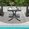 GOPLUS Gartentisch Metall, 50cm Beistelltisch Outdoor mit Produktbild-Vorschau 8