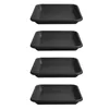 4er Set Blumentopf Untersetzer Eckig 24x24cm Rund Produktbild-Vorschau 1