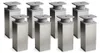8er Set sossai moderne Möbelfüße in Inox/Grau 100mm Produktbild-Vorschau 1