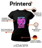 Maglietta da donna divertente con motivo anni '80, neon, Anteprima dell’immagine prodotto 4