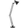 A black floor lamp with an adjustable arm and shade, shown against a white background. Anteprima dell’immagine prodotto