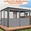 (2,4 x 3,6 m, černá) Ochranná clona s zipem, průhledná PVC Náhled obrázku produktu 3
