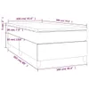 vidaXL Lit boxspring avec matelas gris foncé 100x200 cm Voir les images du produit 7